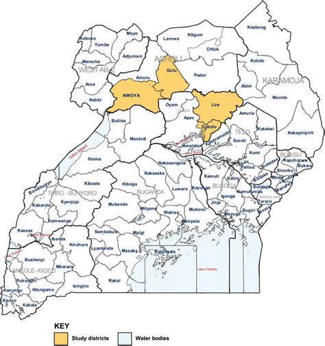 Uganda Regions Map