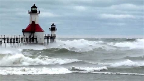 Hurricane Sandys Winds Hit Lake Michigan Youtube