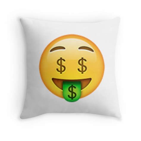 Money Emoji Throw Pillows By Xwillx Redbubble
