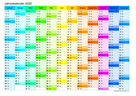 Overzichtelijke jaarkalender van 2021, de data worden per maand getoond inclusief weeknummers. Kalender 2020 zum Ausdrucken (4) | Download 2020 Calendar ...
