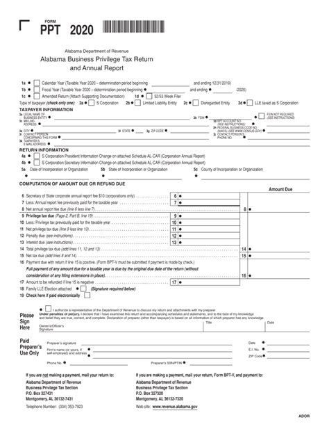 Alabama Ppt 2023 Form Printable Forms Free Online