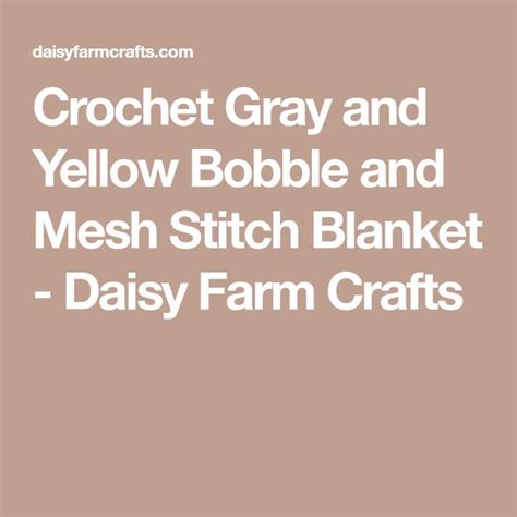 Daisy Farm Crafts Farm Crafts Afghan Crochet Patterns Bobble Stitch