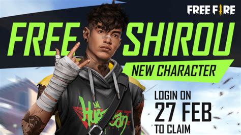 Free Fire Players Will Get The Shirou Character For Free On February 27