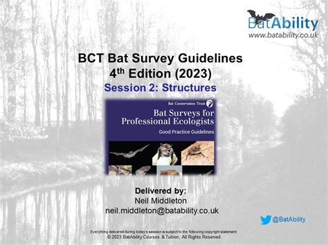 Bct Bat Survey Guidelines 4th Edition Session 2 Structures