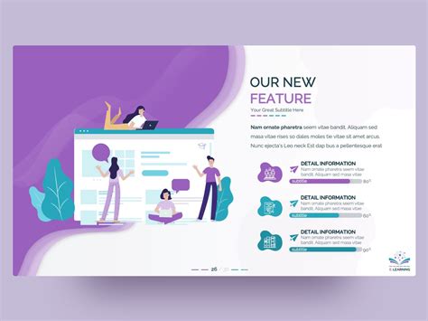 Learning Illustration Free E Learning Powerpoint Presentation Template