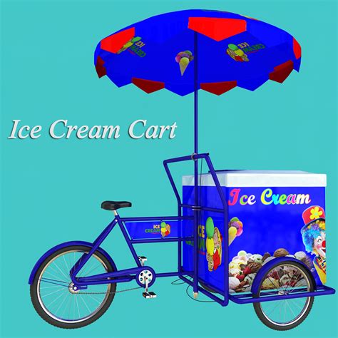 3d Model Ice Cream Cart