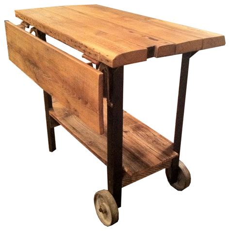 One important benefit is the additional storage space they bring to kitchens, whether in drawers or cabinets or on open shelves. Custom Rustic Drop Leaf Table or Kitchen Island - Rustic ...