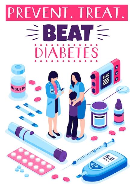 Diabetes Prevention Treatment Poster Vector Free Download