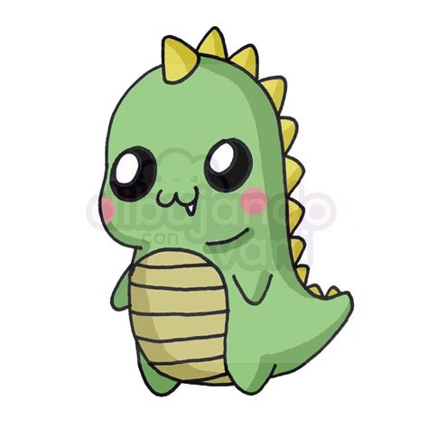 São + de 2000 imagens com fundo transparente para baixar e usar nas suas artes das redes socías. dinosaurio-2-kawaii - Dibujando con Vani