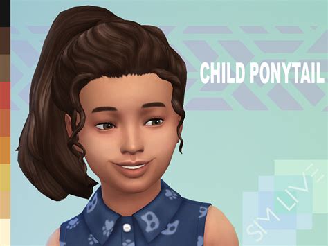 The Sims Resource Child High Ponytail By Kikisimlive Sims 4 Hairs