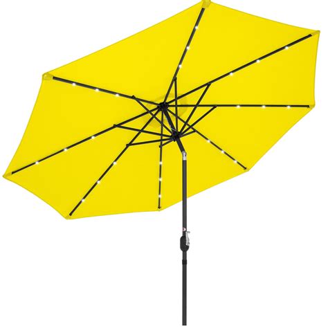 Best Choice Products 10ft Solar Led Lighted Patio Umbrella W Tilt