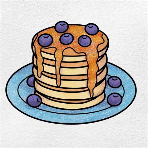 How To Draw Pancakes Helloartsy
