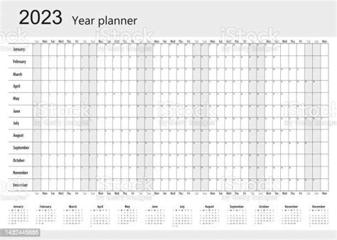 Ilustración De Calendario Para 2023 Planificador De Calendario Anual
