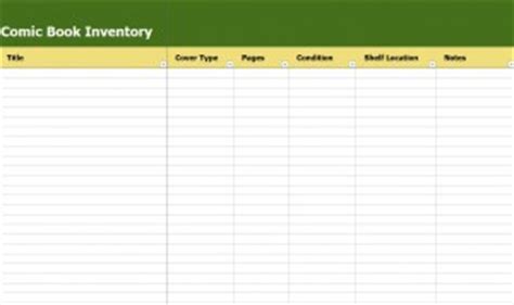 comic book inventory comic book inventory list
