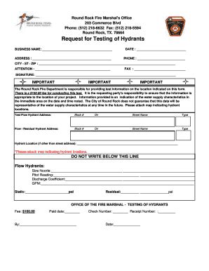 Hydrant Flow Test Report Forms Fill And Sign Printable Template Online