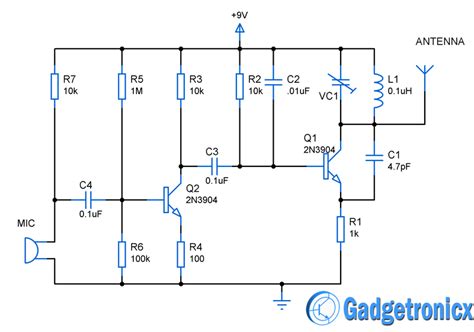 Mini Fm Transmitter Circuit Gadgetronicx
