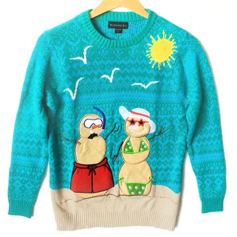 Beach Holiday Tacky Ugly Christmas Sweater The Ugly Sweater Shop