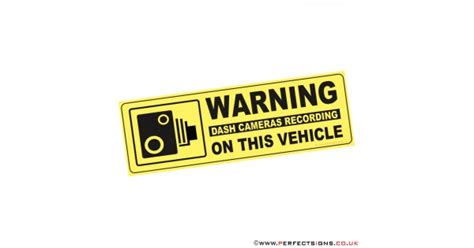 Warning Dash Cameras Recording On This Vehicle Sticker