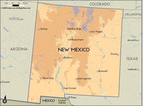 Printable Map Of New Mexico Printable Map Of The Unit