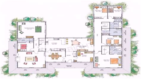 U Shaped House Floor Plans With Courtyard Aesthetics Lament