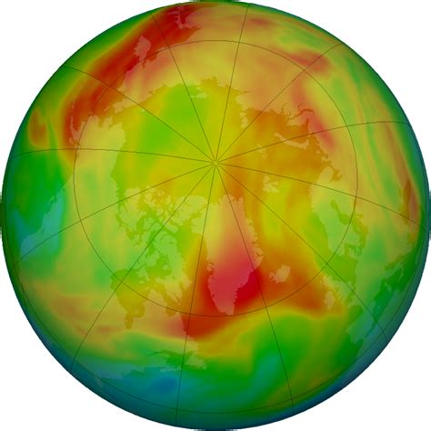 Arctic Ozone Watch Northern Ozone Map For 26 March 2021