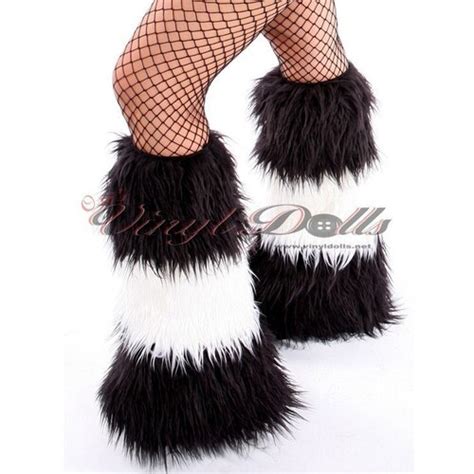 Fuzzy Boot Covers Rave Fluffies Black Furry Leg Warmers Etsy