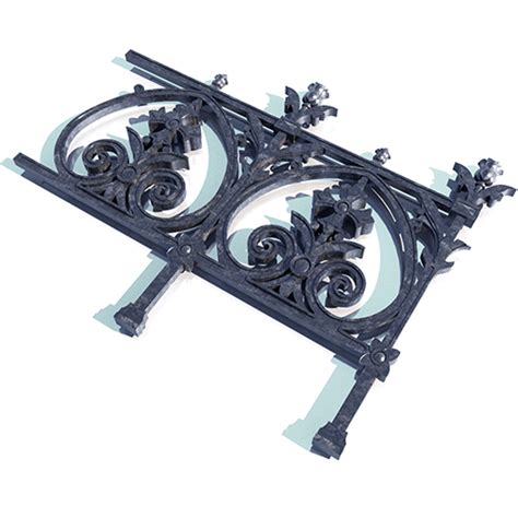 Some panels have a 90 degree angle (such as the hp527), and works well as an angled bracket for table corners, or holding up hanging baskets. Eglington Collection Cast Iron Railing Panel with Feet ...