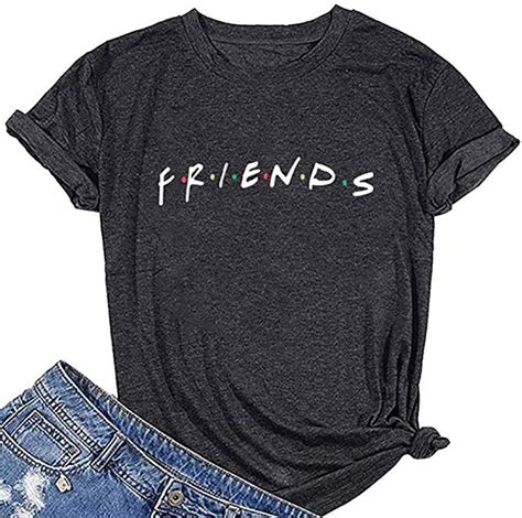 Friends T Shirt For Funny Letter Print Graphic Tees Pivot Friends Tv