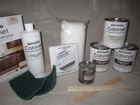 The first step in the kit is 'deglossing'. Rust-Oleum Cabinet Transformations: Cost Comparison ...