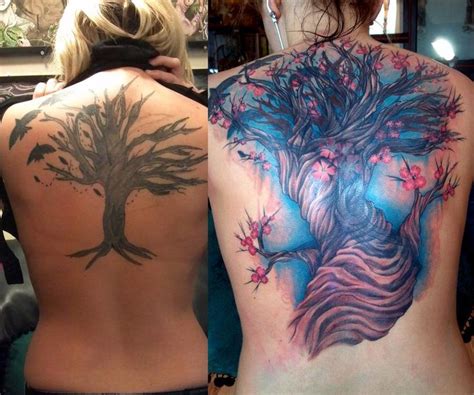 Tree Coverup By Uken On Deviantart Tree Tattoo Designs Tree Tattoo Cover Up Tattoos