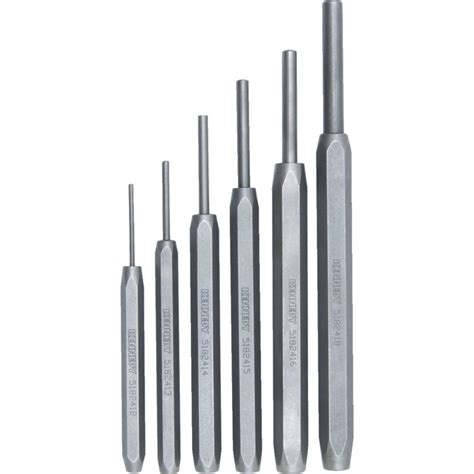 Kennedy Standard Inserted Pin Punches 6 Pce Set Ke At Zoro