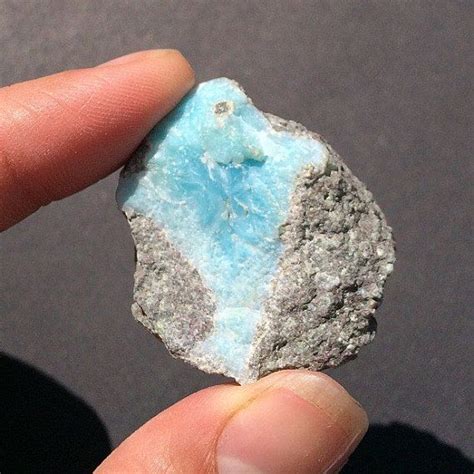 Larimar Blue Pectolite Rare Unpolished Mineral Specimen Etsy