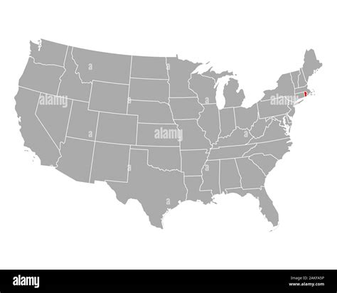 Map Of Rhode Island In Usa Stock Photo Alamy
