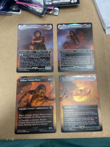 Foil The One Ring Gollum Frodo Samwise Borderless Set Mtg Lord Of The