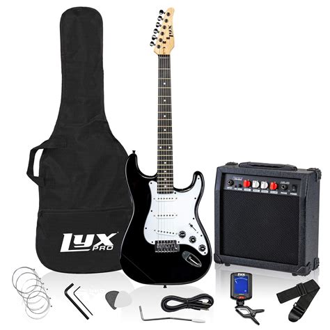 Lyxpro Electric Guitar Package Complete Kit With 20 Watt Amp Black