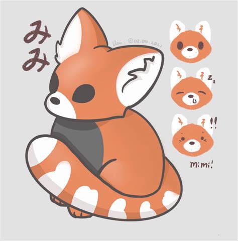 Kawaii Red Panda Red Panda Illust Cute Red Panda Art Chibi Red Panda