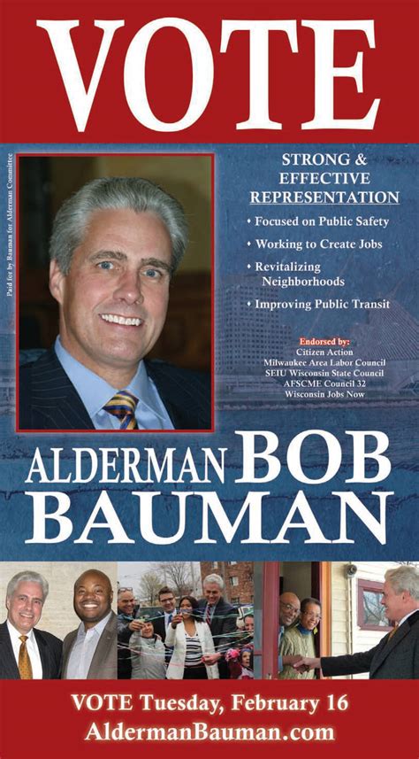 alderman bob bauman champion for milwaukee milwaukee courier weekly newspaper