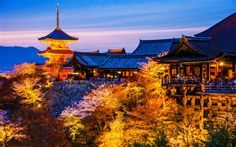 Download Wallpapers Kyoto Higashiyama Spring Japanese Temples