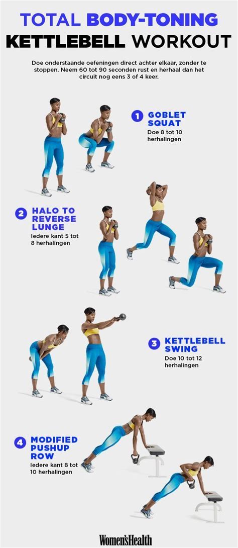 Kettlebell Workout Workout Fitnessoefeningen Halter Oefeningen