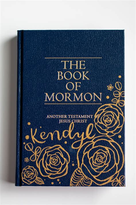 Customized Handpainted Book Of Mormon Etsy Book Of Mormon Painted