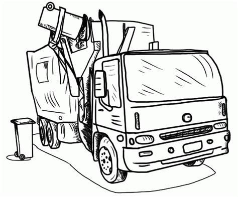 Garbage Truck Colouring Pages Clip Art Library