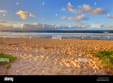 Oneloa Beach Pathway At Sunset Maui Hawaii Stock Photo Alamy