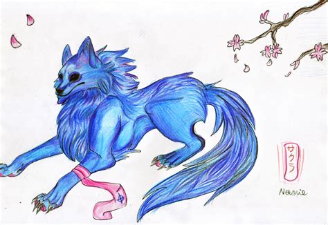 Sakura Wolf By Psychoninjanatalie On Deviantart