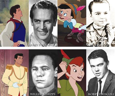 Click For A Whole Side By Side Of Disney Heroes And Their Voice Actors