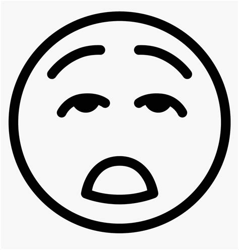 This pleading emoji has furrowed eyebrows, a small frown, and large, puppy dog eyes, as if begging or pleading. Bored Png Page - Bored Face Emoji Black And White ...