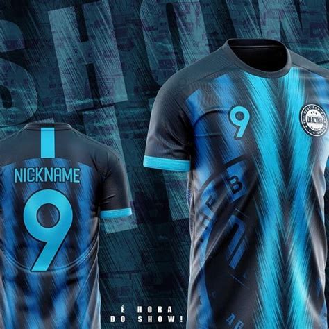 A Blue And Black Soccer Jersey With The Number Nine On It