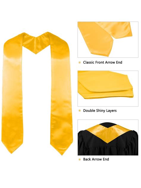 Unisex Solid Colored Graduate Choir Stole 6072 Total Length For