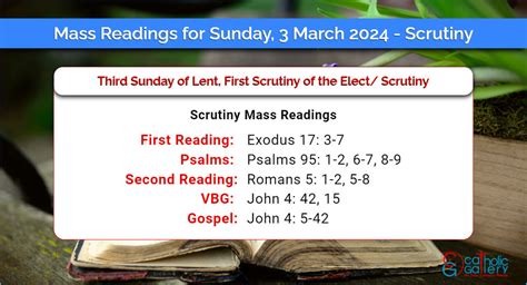 Daily Mass Readings For Sunday 3 March 2024 Scrutiny Catholic Gallery
