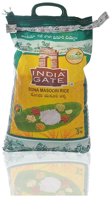 India Gate Sona Masoori Rice 5 Kilograms Grocery
