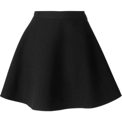 Msgm Skater Skirt 1290 Myr Liked On Polyvore Featuring Skirts Black